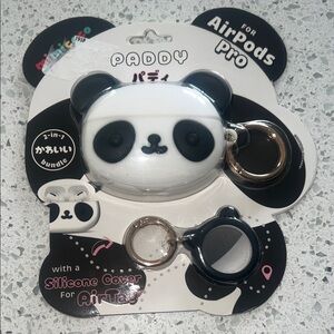 Panda AirPods Pro Case with Silicone Cover for AirTag